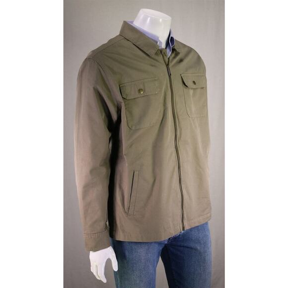 Orvis Men's Khaki Cotton-Nylon Zip Front Trucker Jacket Large - Picture 5 of 9